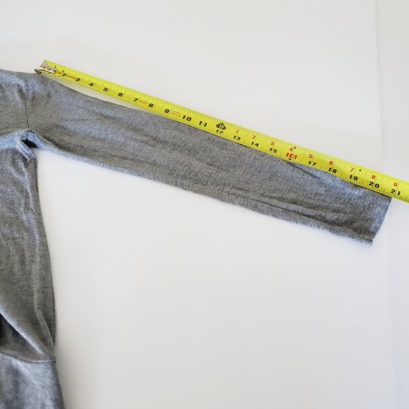 BANANA REPUBLIC Grey Jersey Long Sleeve V-Neck Stretch Dress - Picture 10 of 12